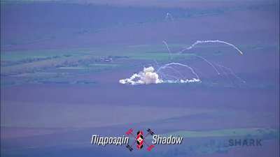 The Shark operators of the Shadow unit, in cooperation with the 14th SBS Regiment and another unit, damaged the Tor air defense system and destroyed 2 Buk air defense systems, as well as UAZ-452 with soldiers. May 2025.