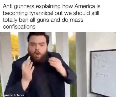 They cry about authoritarianism while begging for the government to forcibly disarm everyone…