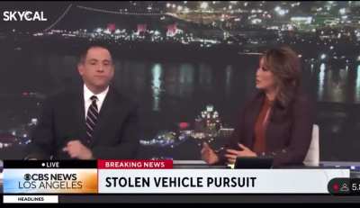 Stolen vehicle pursuit.
