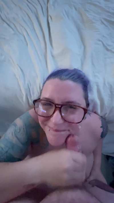 Draining him onto my face