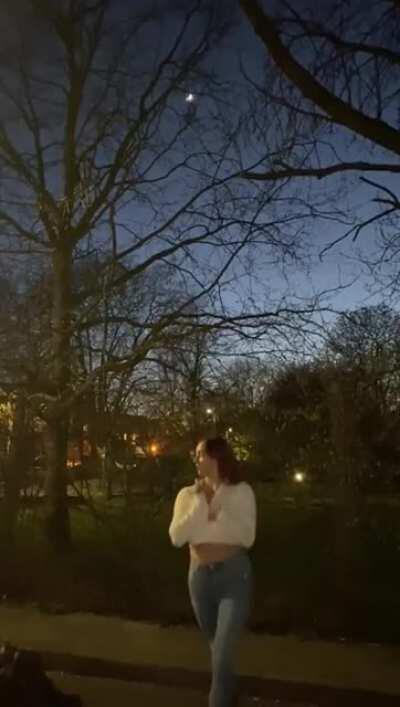 Flashing on a super busy street! 😏 [GIF]