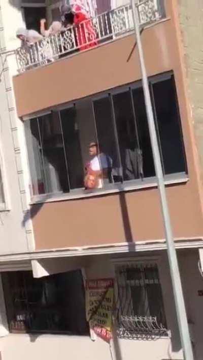 son fights with his mother for drug money and ends up cutin her head