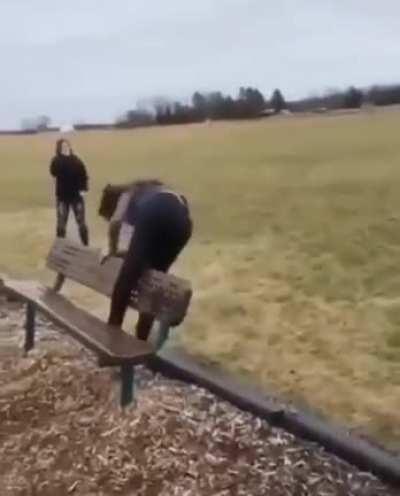 Amateur gymnasts attempts a vault