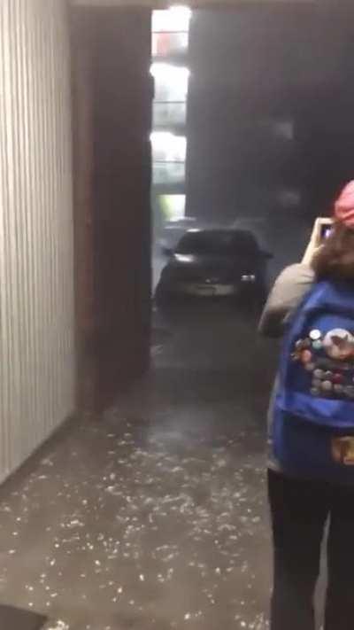 WCGW using a frying pan to keep yourself dry whilst a storm