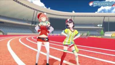 Kiara and Shuba did the Dancing Duck Meme!