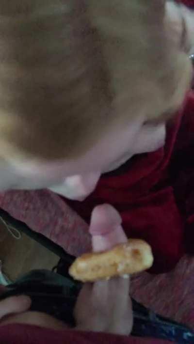 Redhead Girl Giving Cock-Nut On Cams