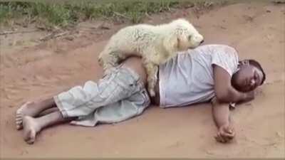 Fella is sweet dreamin