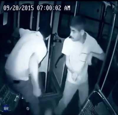 disabled boy protects bus driver from thief with a knife