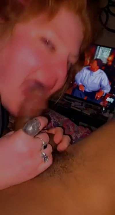 BBC Redhead Sucking Porn