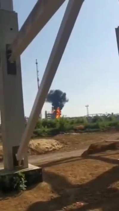 Ukrainian drone bombs Russian Gas Well