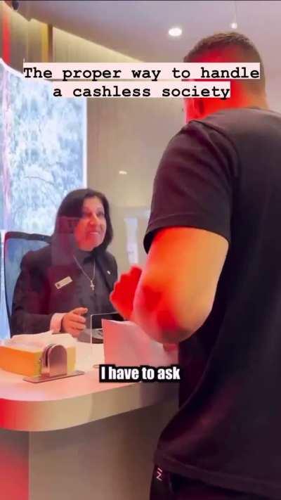 The proper way to handle a cashless society (Australia)