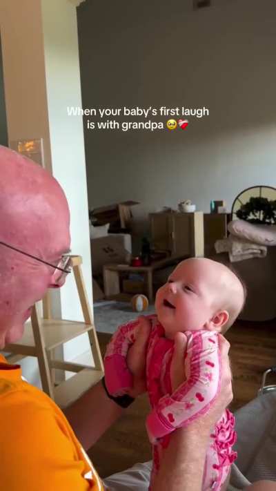 When your baby’s first laugh is with grandpa🥹