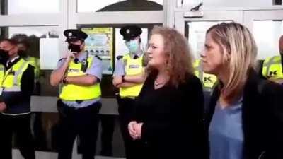 I hate sharing videos of this woman but the garda was kinda funny here