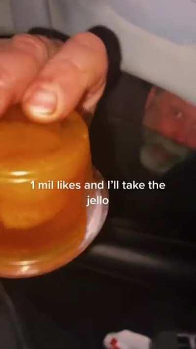 Stranger offers jello fanatically