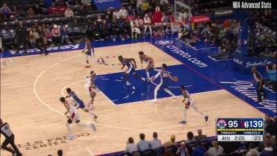 [Highlight] Furkan Korkmaz yeets a full-court pass to Springer on the break