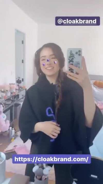 Almost showed her Ass on her story