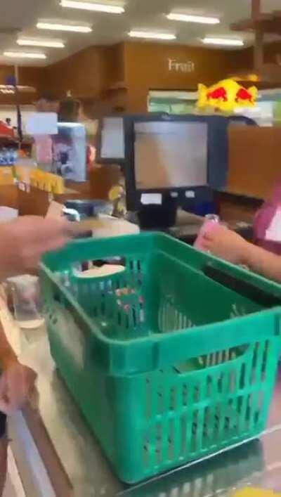 A foreigner in Bali doesn't want to wear a mask, so she painted one instead.