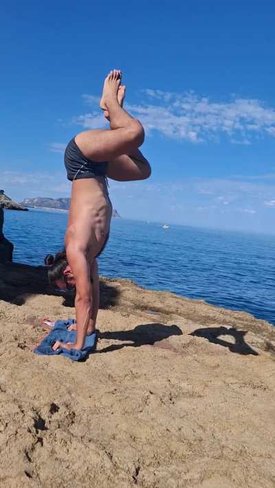 Handstand in nice place