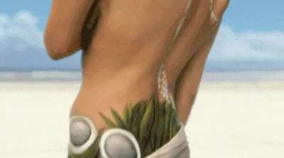 Yvonne Strahovski, body paint