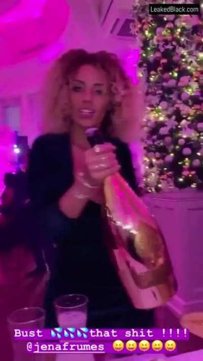 Nip slip. She so damn fine