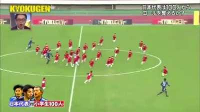 What happens when 3 professional soccer player take on 100 kids