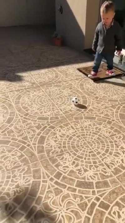 A true future pro footballer in the making