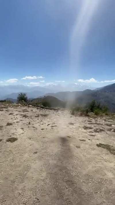 Close filming of this dust devil