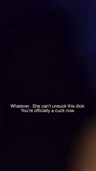 She can’t unsuck his dick