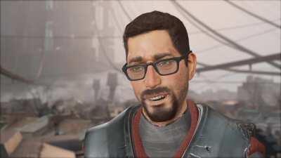 Gordon Freeman, after using physics to nail a combine trooper with a toilet: