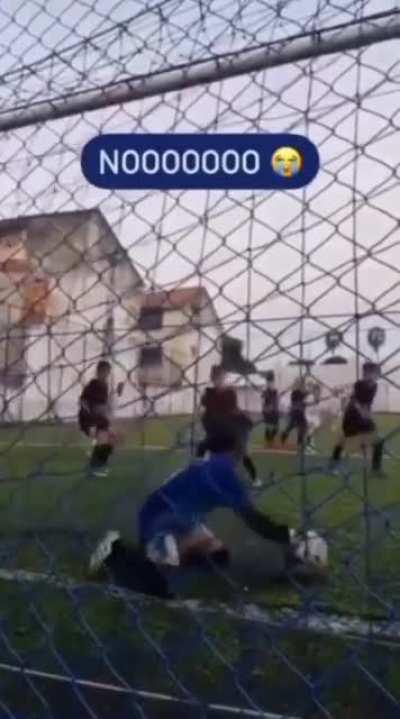 yay he catched the ball. wait