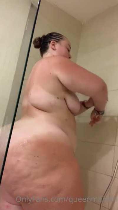 Half Ton Butt Taking A Shower