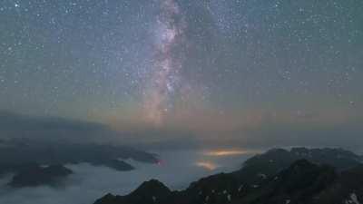 Milky Way at the top of Pic du Midi