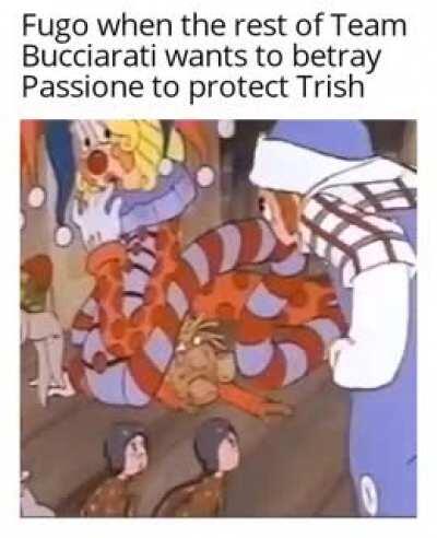 I don't actually blame Fugo - it really was a suicide mission. Bucciarati even told Narancia to stay behind because he knew how dangerous it would be.