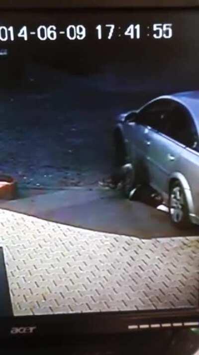 When you get kicked out of a bar for drinking too much and decides to take a nap on the sidewalk.