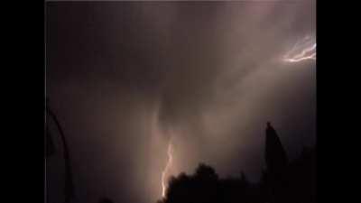 The thunderstorm that started the California fires, as it approached my house