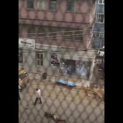 Nigerian security forces open fire on protesters in Lagos. [NSFL]