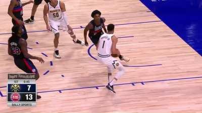 [Highlight] Ausar Thompson stops two Nuggets on the fast break and goes vertical for the block