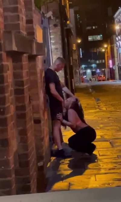 Caught sucking dick at the street