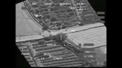 A-10 Warthog II strafes several ISIS combatants on motorcycles