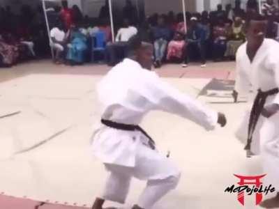 And now a martial arts demonstration