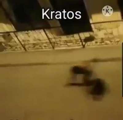 Naked man sword fighting (you can't really see a butt even, SFW for most part)