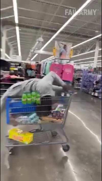 To do a handstand on the edge of something with 4 wheels