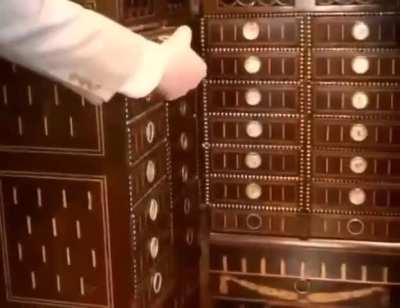 This desk was built for Louis Bonaparte, the brother of Napoleon,  in the early 1800s.