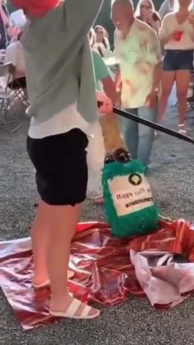 a los gringows les falta aprender a darle a la piñata