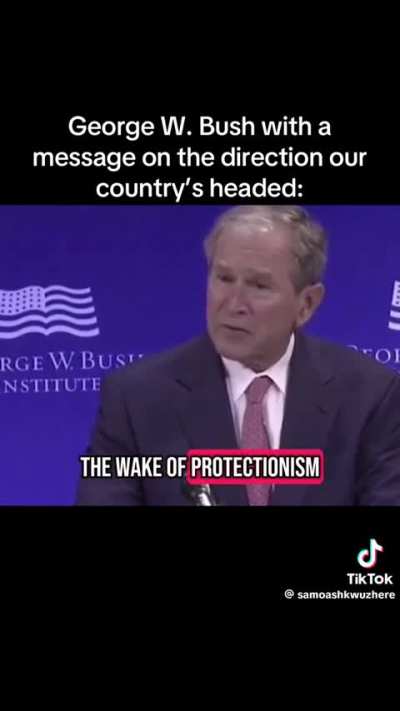 You know things are bad when you find yourself agreeing with George W. Bush.
