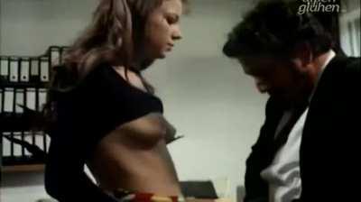 German vintage softcore actress Birgit Tetzclaf, with an older guy