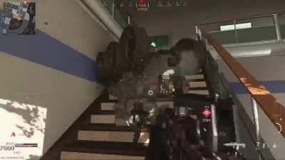 Nothing to see, just a wheelson passed out drunk in the stairs...