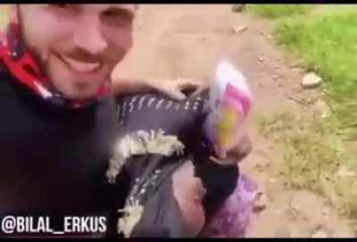 Kid can't hold her beautiful joy.