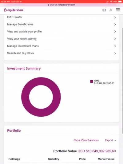 Just transferred 62,832,420 shares to ComputerShare. Video for proof. It ain't honest work, but it's much.