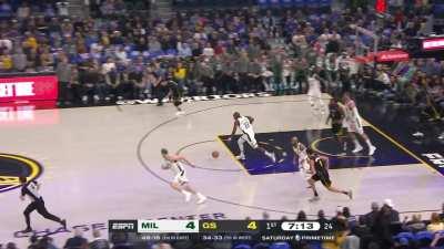 [Highlight] Brook Lopez continues his block spree as he blocks Draymond Green in transition for his 2nd block of the night!